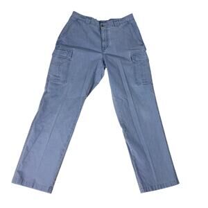 L.L. Bean Classic Fit Chino Cargo Pant W33 L30 Item 301315 Blue Tropic Weight